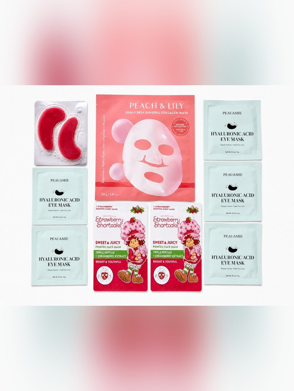 PEACH & LILY Glass Skin Ginseng Collagen Mask + Strawberry Shortcake Sheet Masks